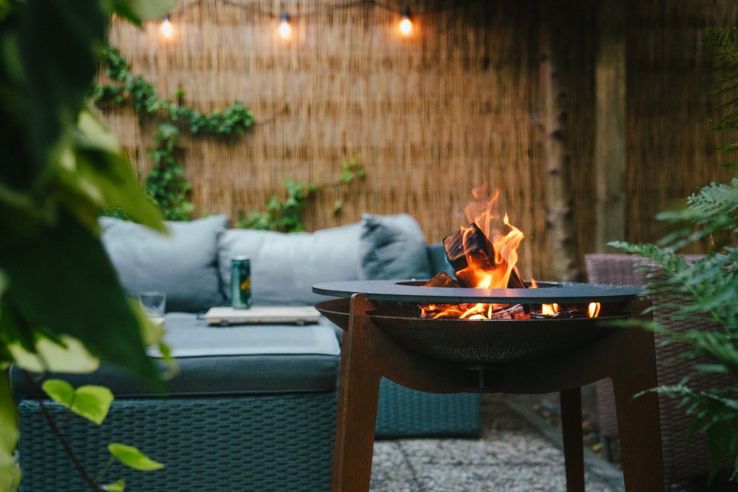 Adezz Cosa Fire Pit and Plancha Grill | Corten Steel