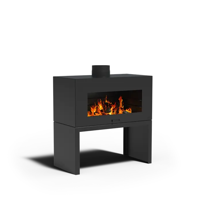 Adezz Enok Outdoor Fireplace | Coated or Corten Steel Coated steel With Base