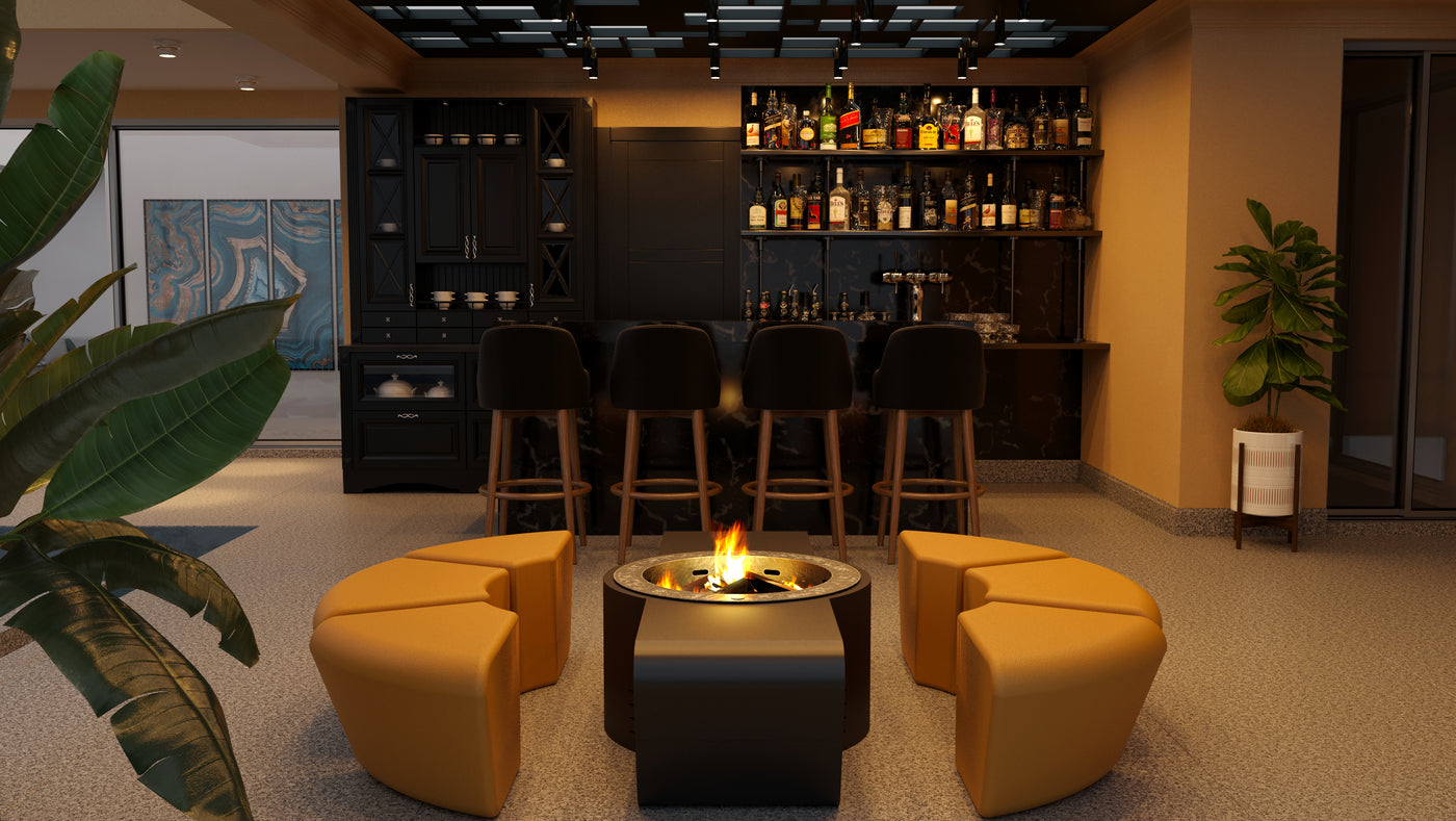 Glamm Fire Circus | Firewood or Bioethanol Steel Firepit
