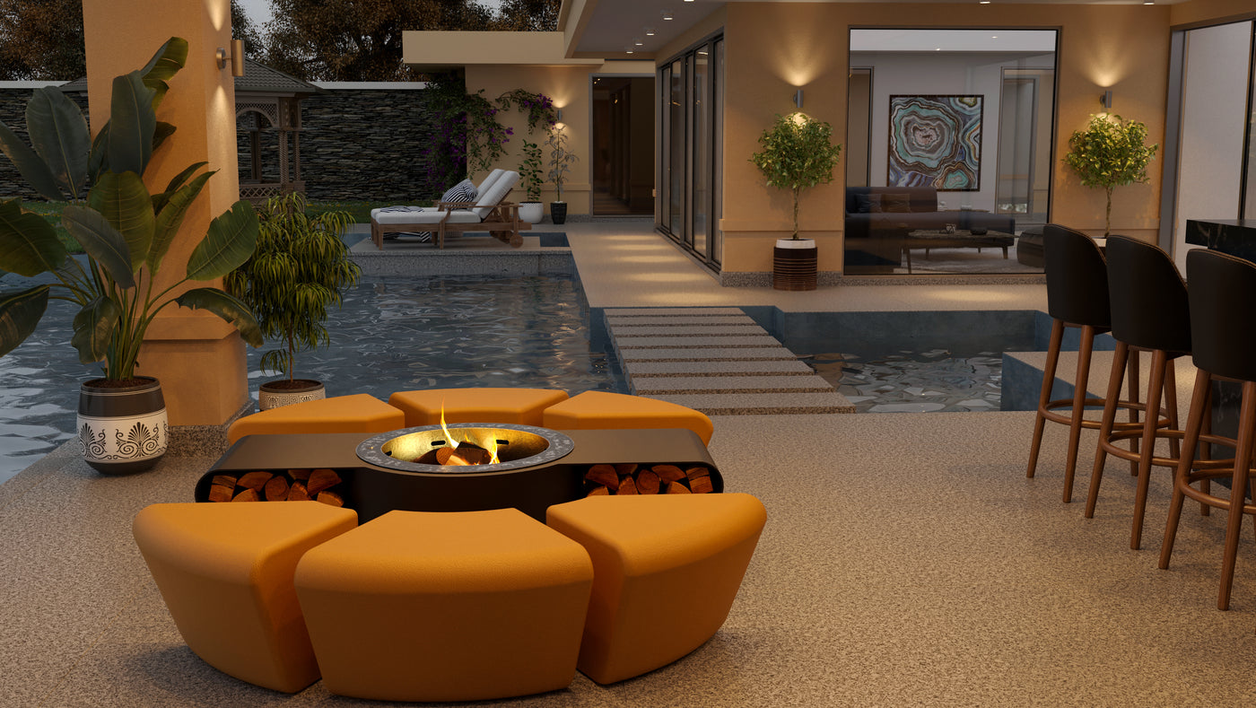 Glamm Fire Circus | Firewood or Bioethanol Steel Firepit