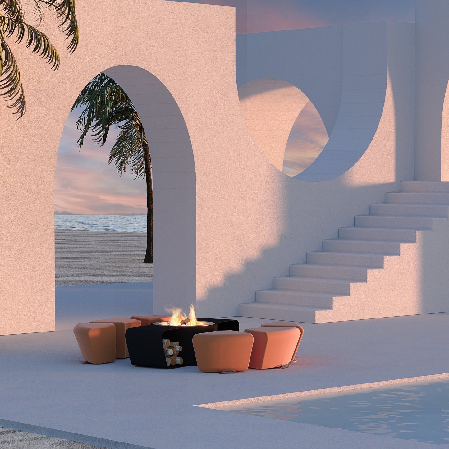 Glamm Fire Circus | Firewood or Bioethanol Steel Firepit