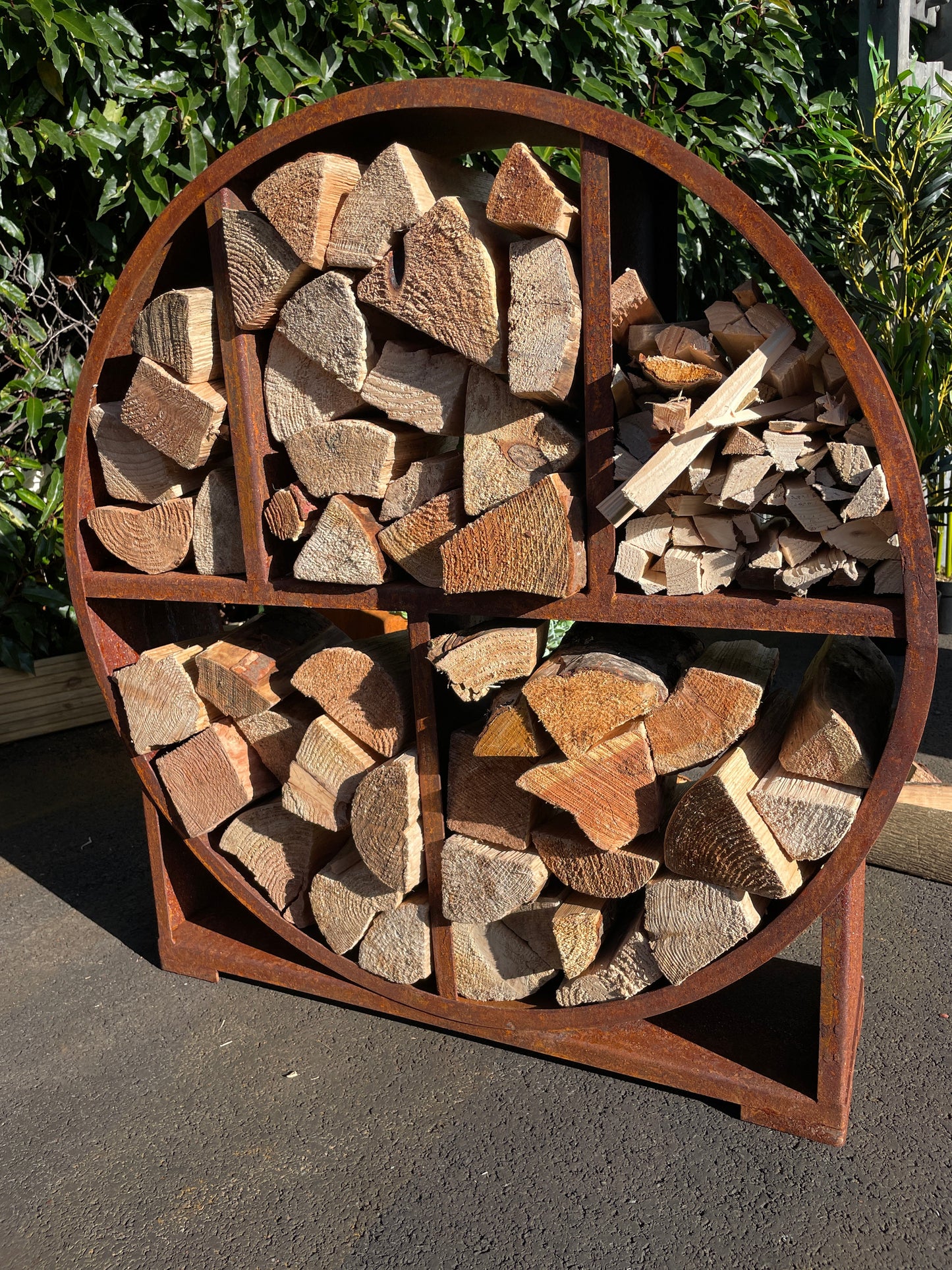 Corten Steel Wood Storage | Round