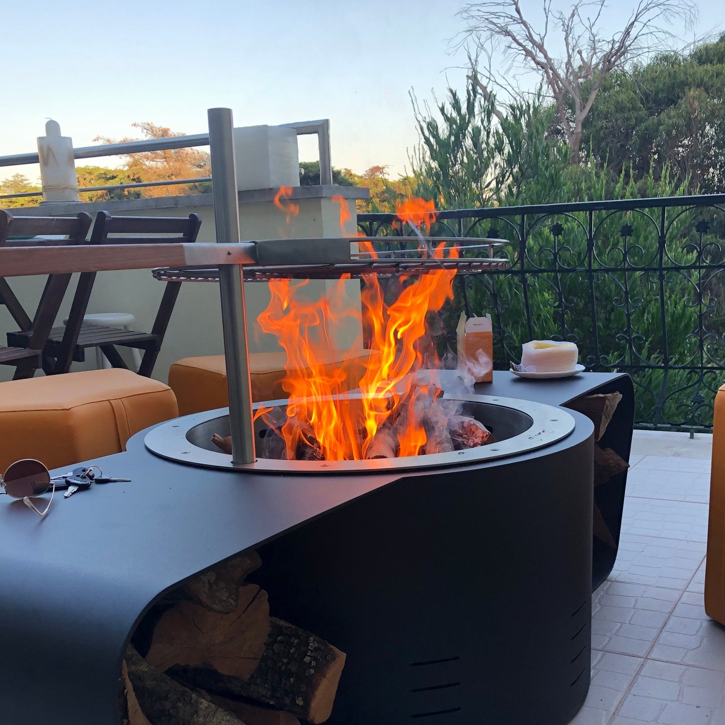 Glamm Fire Circus | Firewood or Bioethanol Steel Firepit