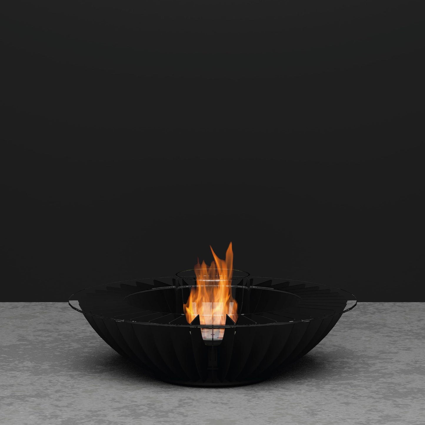 GlammFire Cosmo 13 | Bioethanol Steel Firepit Table Black Lacquered Steel