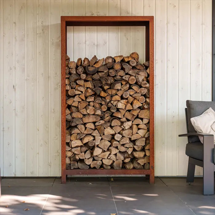 Adezz Outdoor Wood Storage | Corten or Coated Steel | Various Sizes