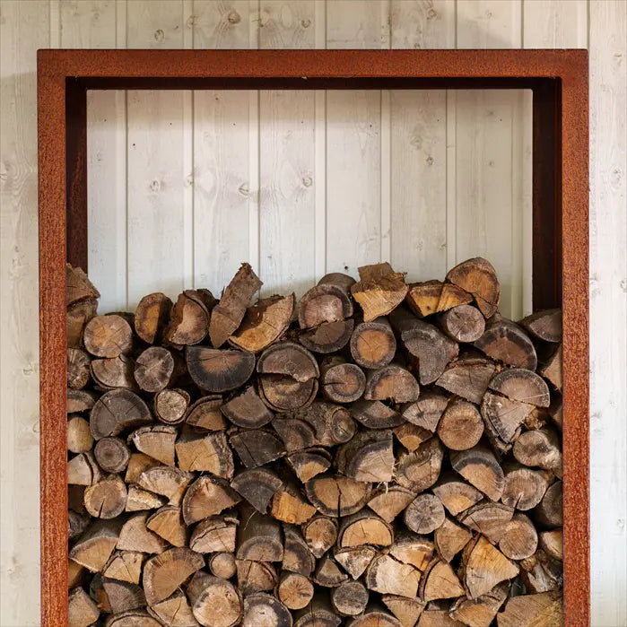 Adezz Outdoor Wood Storage | Corten or Coated Steel | Various Sizes