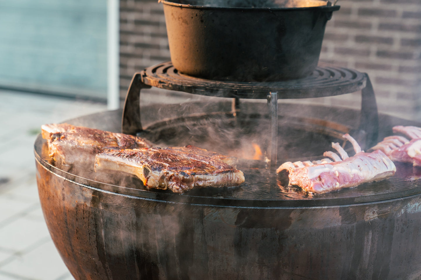 Adezz Seare Bole Plancha Grill | Corten Steel