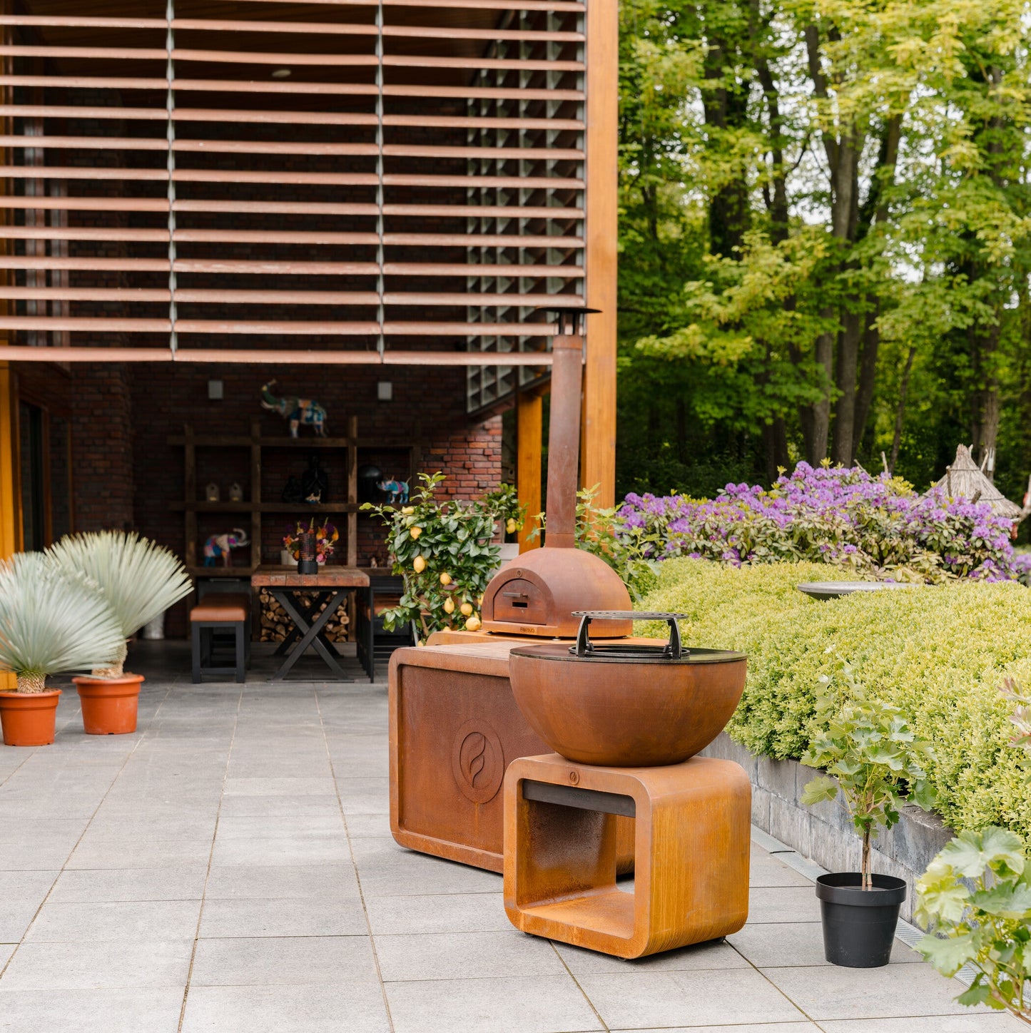 Adezz Seare Bole Plancha Grill | Corten Steel