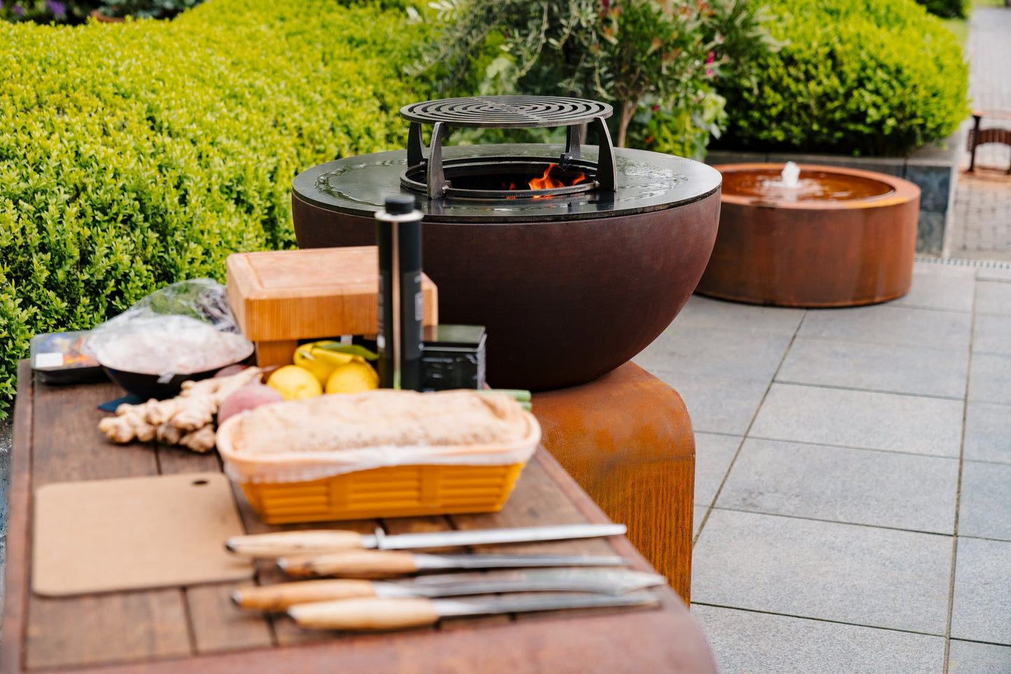 Adezz Seare Bole Plancha Grill | Corten Steel