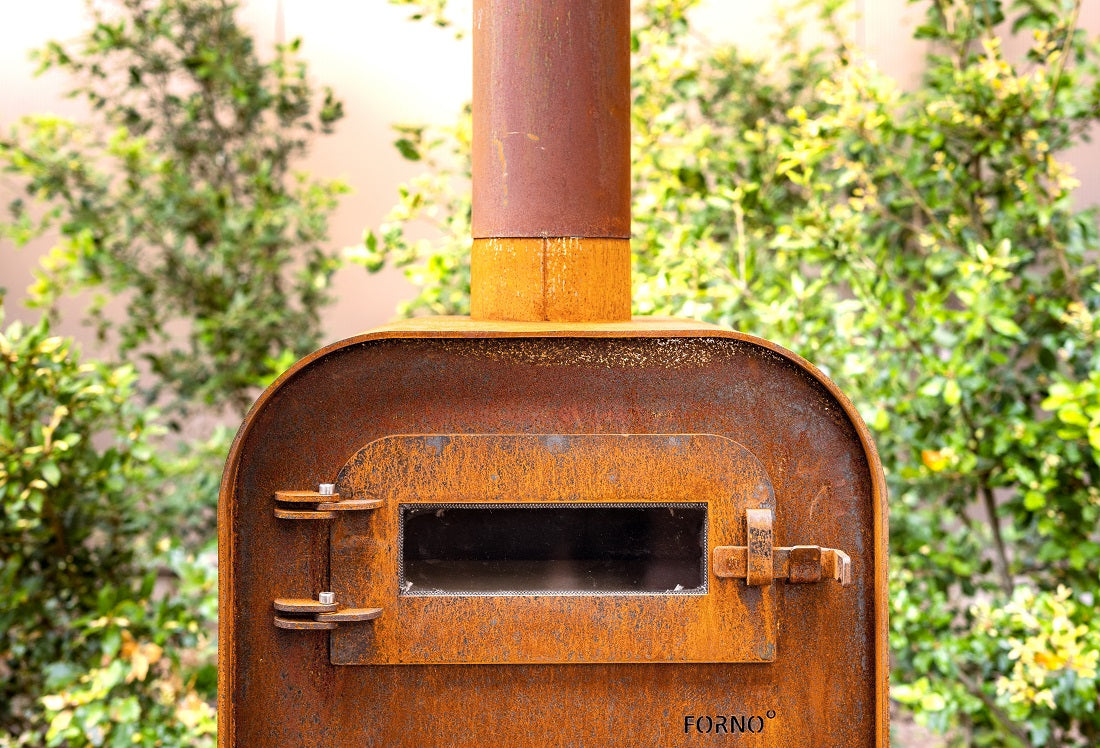 Adezz Gap Outdoor Fireplace with Pizza Oven | Corten Steel