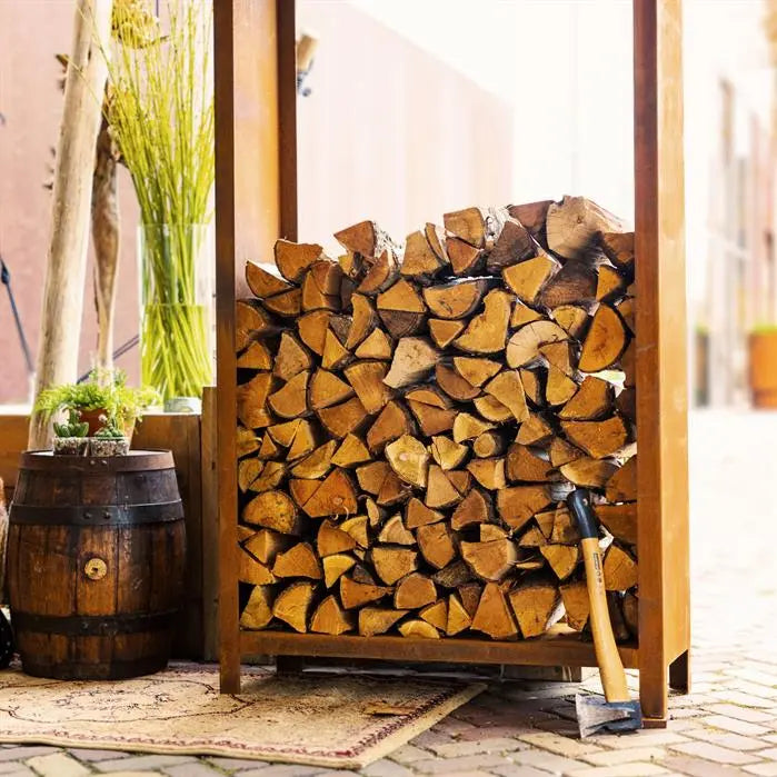 Adezz Outdoor Wood Storage | Corten or Coated Steel | Various Sizes