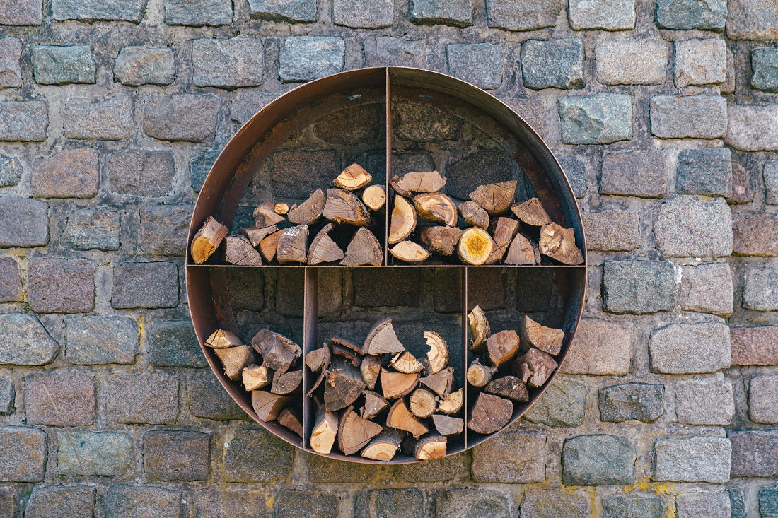 Adezz Logg Ronde Wood Storage | Corten Steel