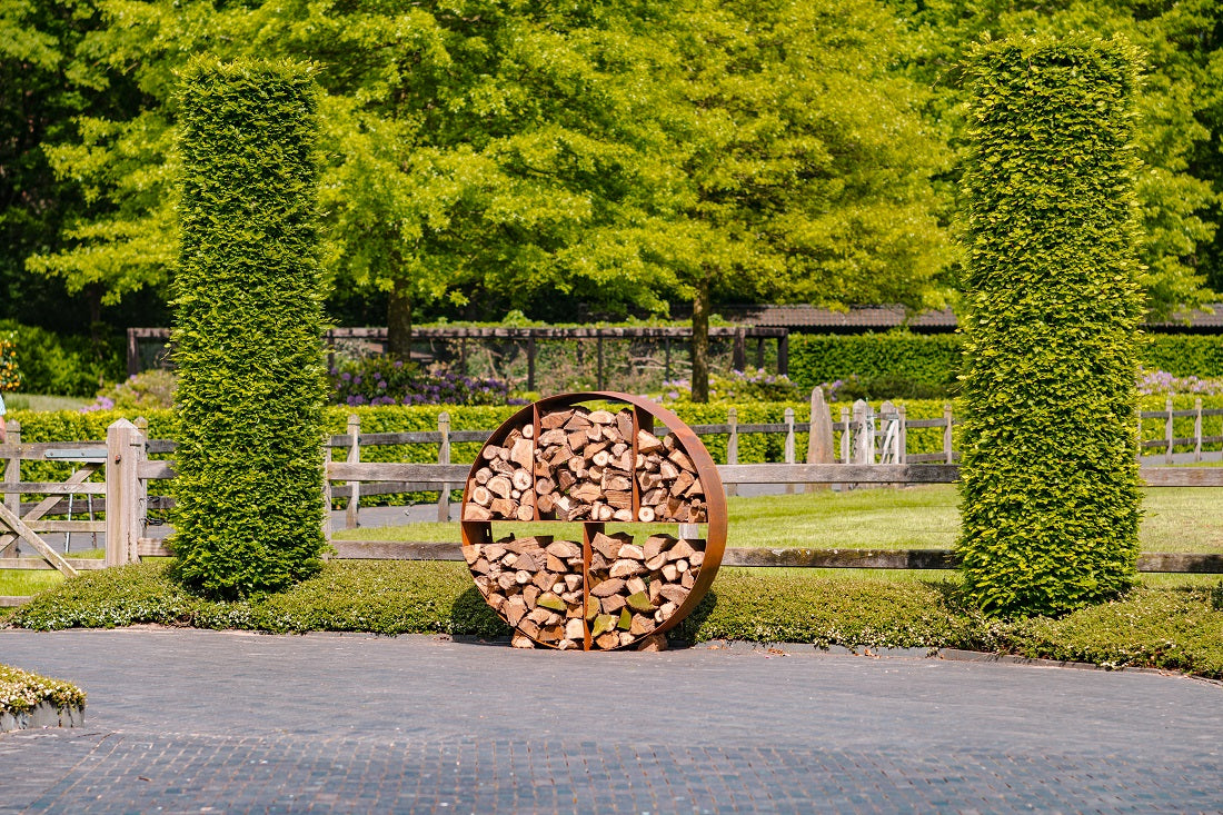 Adezz Logg Ronde Wood Storage | Corten Steel