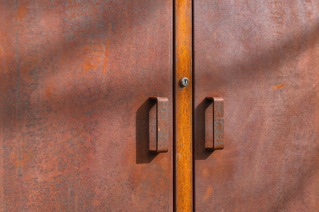 Adezz Logg Logger Wood Storage Cabinet | Corten Steel