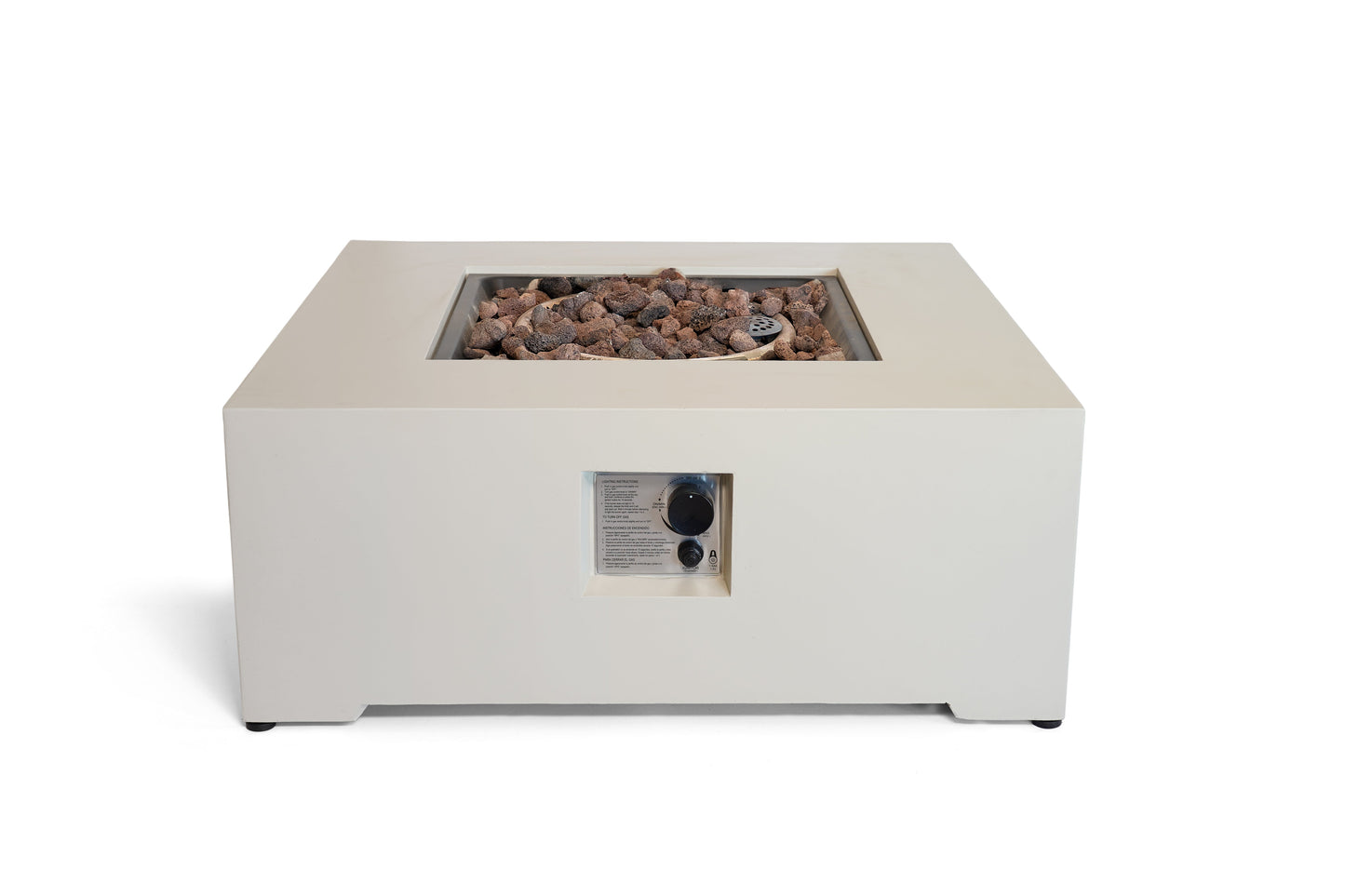 Happy Cocooning Estate Square 88 Fire Pit Table Oyster Beige