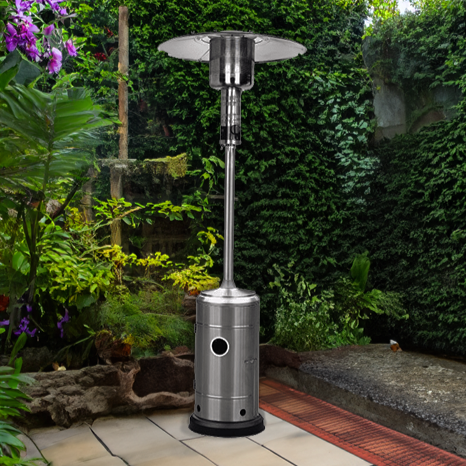 Capri Gas Patio Heater | 12.5kW Heat Output | Silver, Black or Green | Free Weather Cover