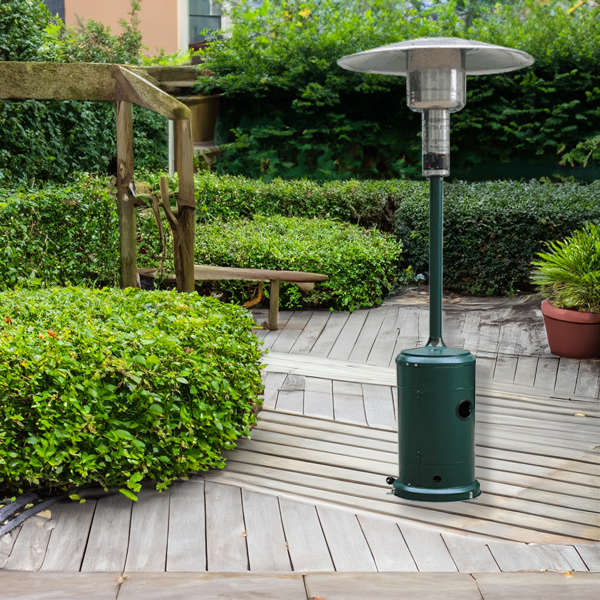 Capri Gas Patio Heater | 12.5kW Heat Output | Silver, Black or Green | Free Weather Cover