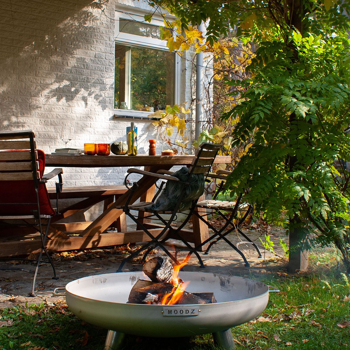 Moodz Feet & Handle Firepit Bowl | Stainless Steel | 60, 80 & 100cm
