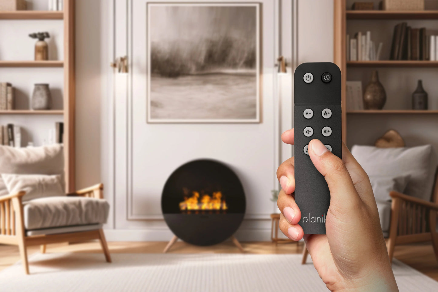Planika Misty | Remote Controlled Freestanding Water Vapor Indoor Fireplace