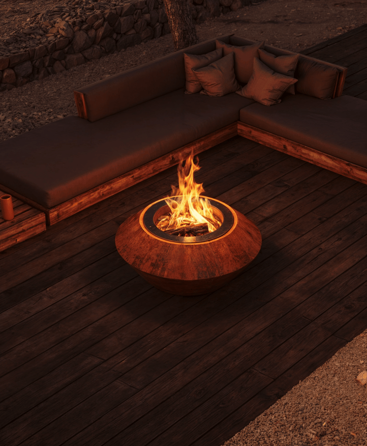 Glamm Fire Operetta | Firewood or Bioethanol Steel Firepit