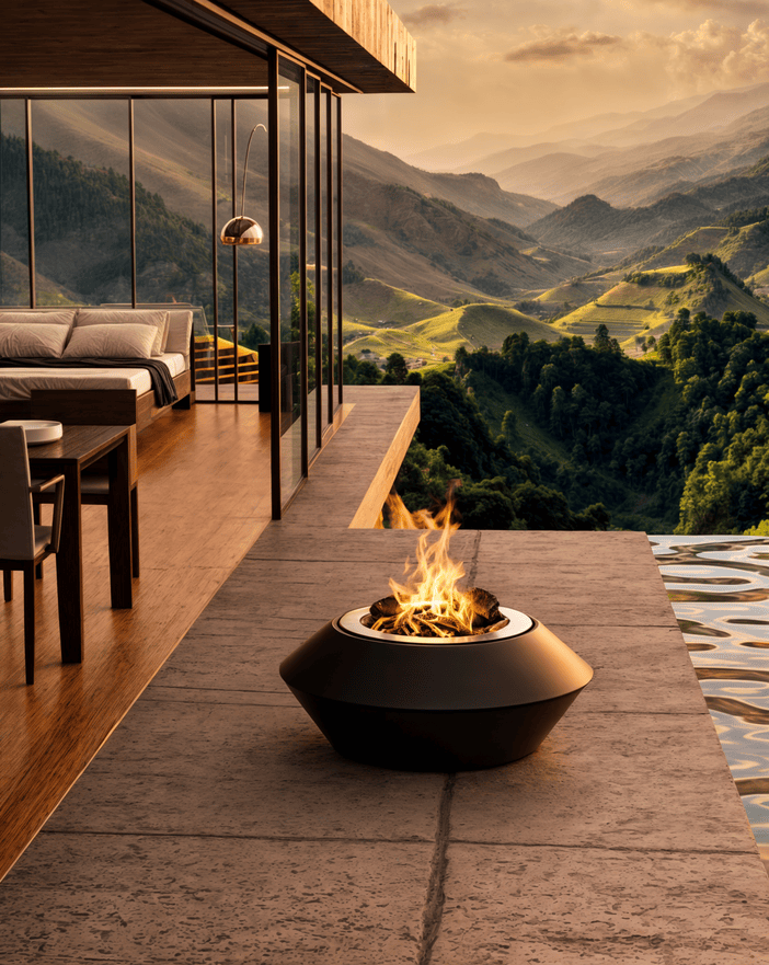 Glamm Fire Operetta | Firewood or Bioethanol Steel Firepit