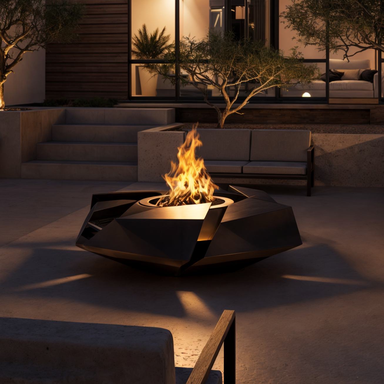 Glamm Fire Stravaganza | Steel Firepit | Firewood or Bioethanol