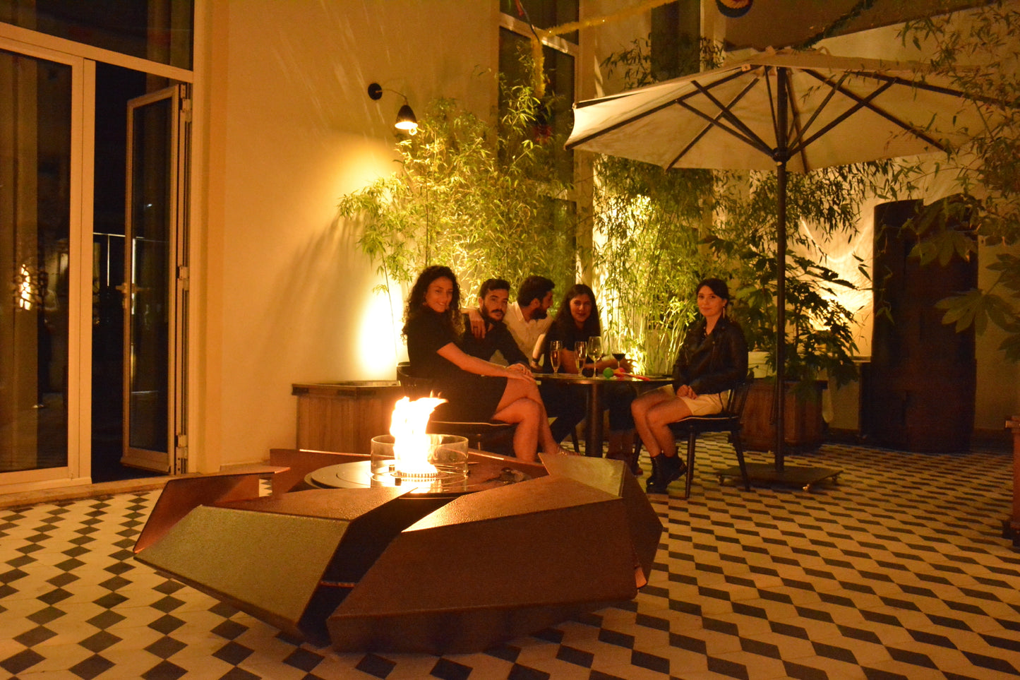 Glamm Fire Stravaganza | Steel Firepit | Firewood or Bioethanol