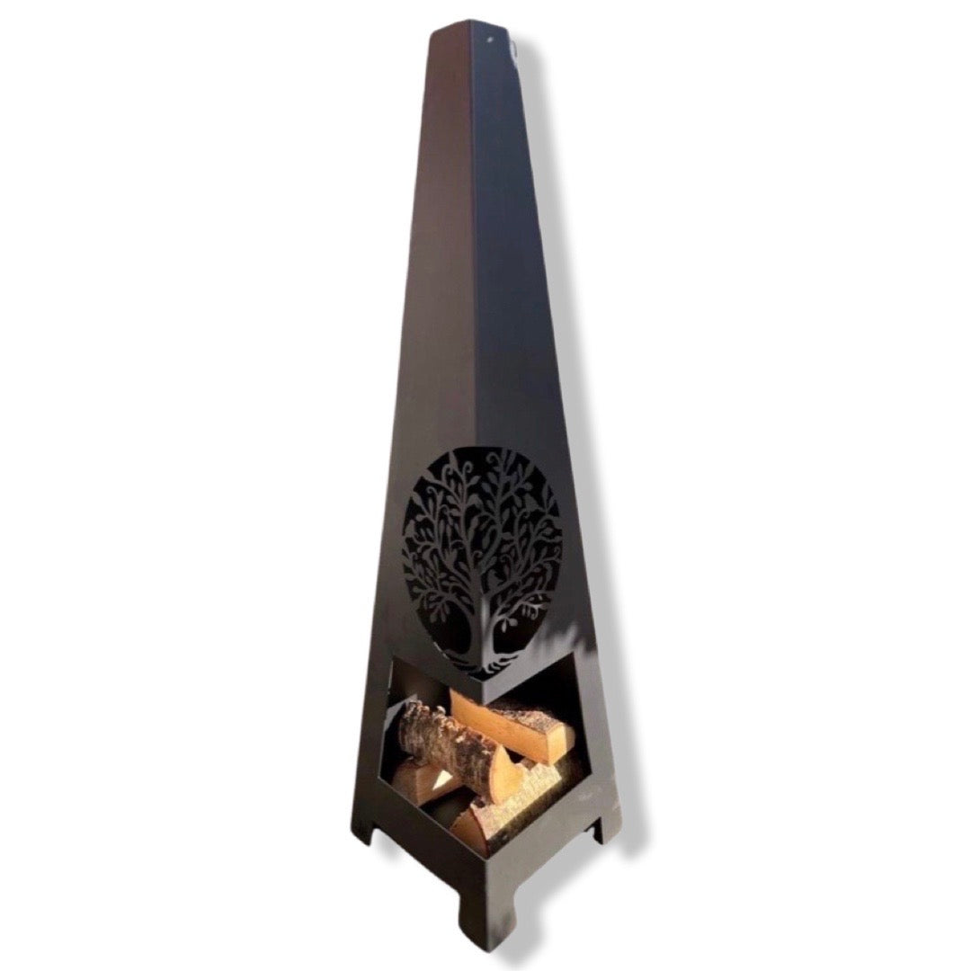 Tree of Life Steel Chiminea