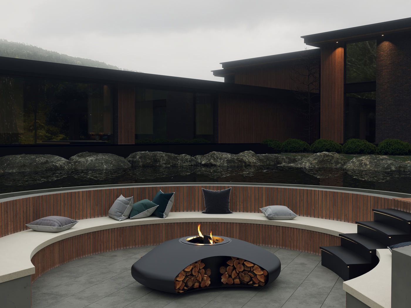 Glamm Fire Vaudeville | Firewood or Bioethanol Steel Firepit