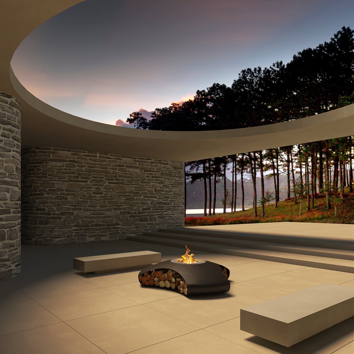 Glamm Fire Vaudeville | Firewood or Bioethanol Steel Firepit