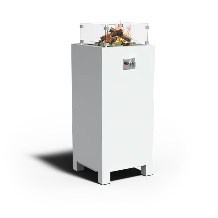 Adezz Brann Tall Outdoor Fire Table | Corten Steel or Aluminium | Gas-Fired with Electric Ignition Aluminium