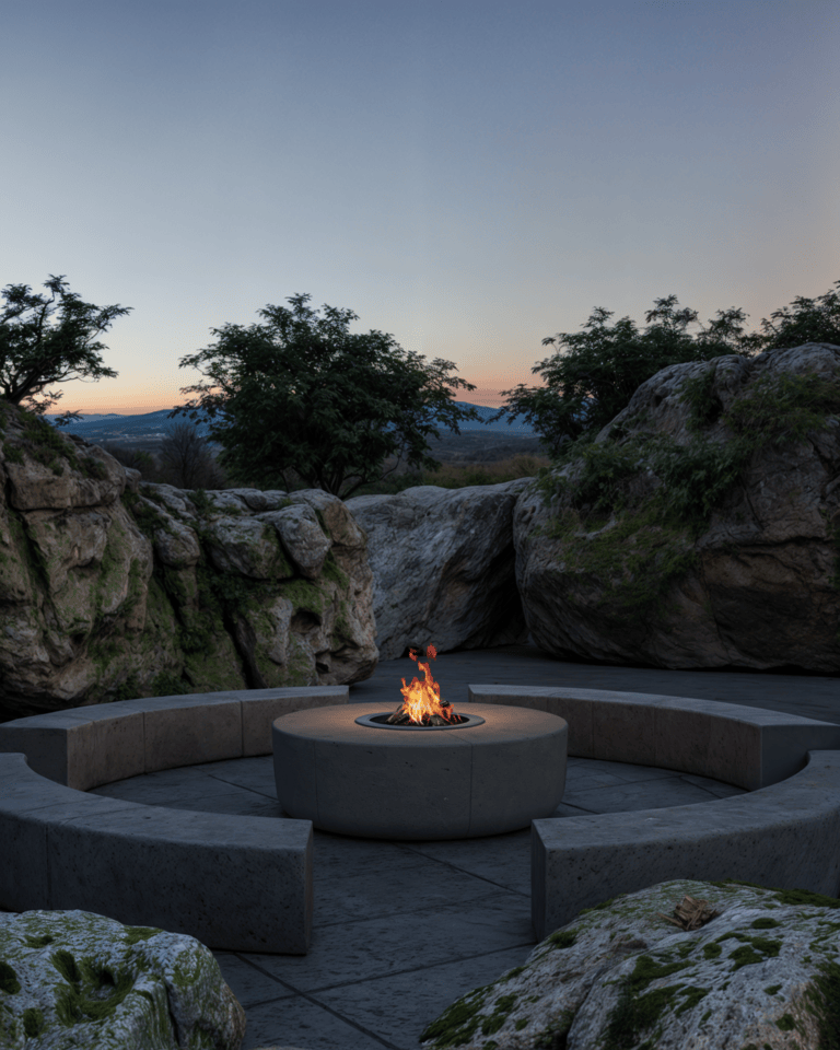 Glamm Fire Zarzuela | Cement Firepit | Firewood or Bioethanol