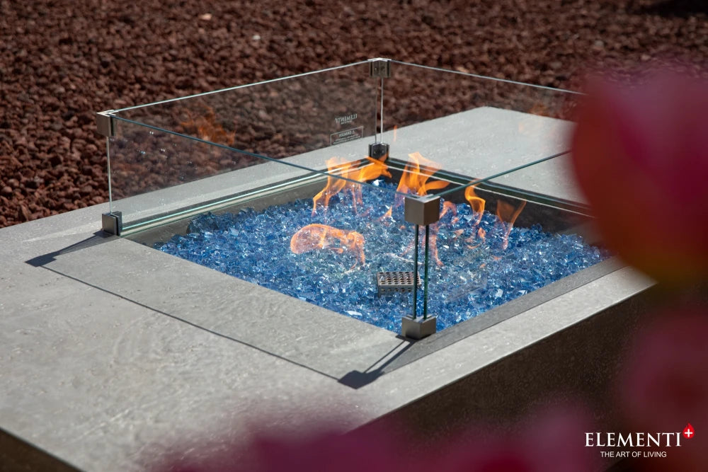 Elementi Monte Carlo Gas Fire Pit Table | Light Grey