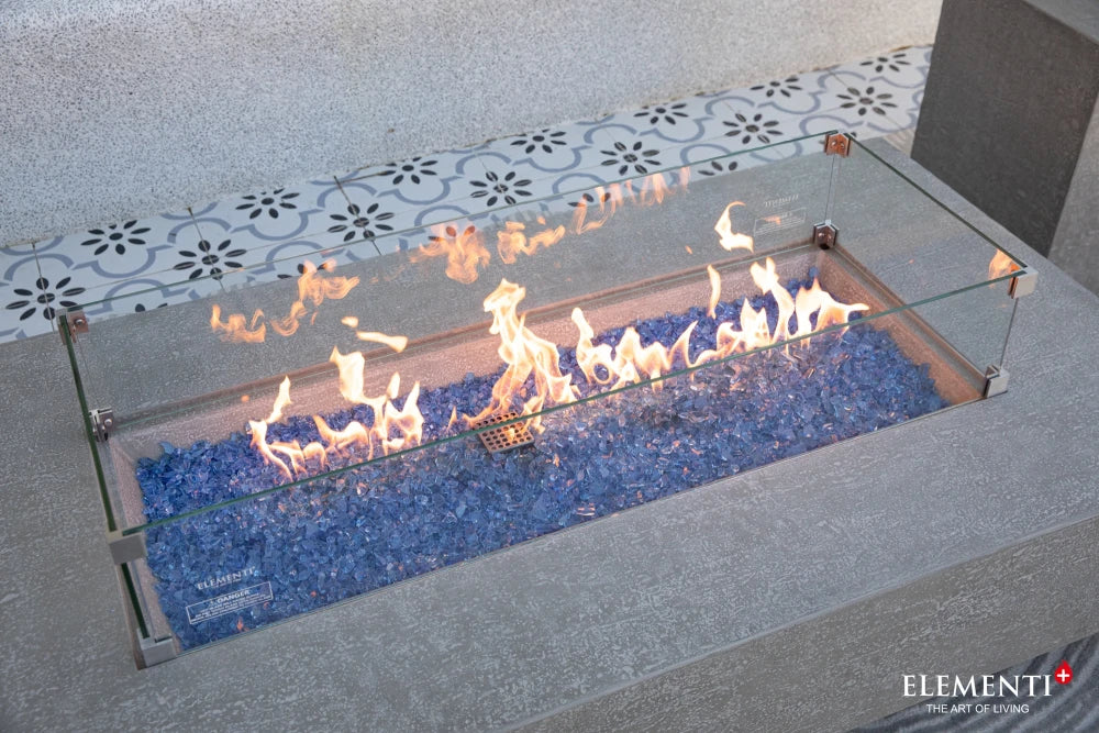 Elementi Riviera Gas Fire Pit Table | Light Grey