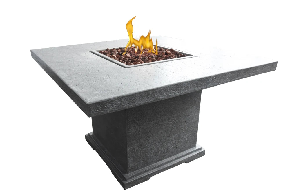 Elementi Birmingham Gas Fire Pit Dining Table | Light Grey