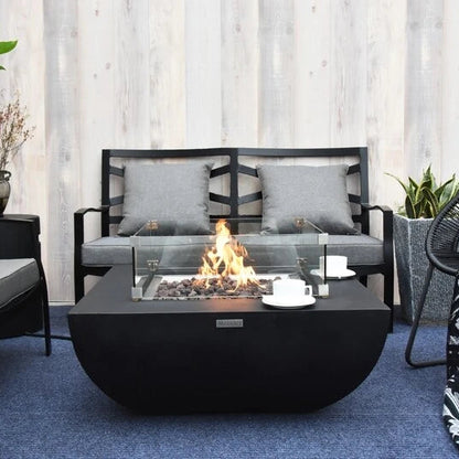 Elementi Aurora Gas Fire Pit Table | Black
