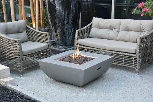 Elementi Westport Gas Fire Pit Table | Light Grey