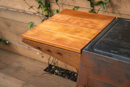 Adezz Damm Outdoor Fireplace & Plancha Grill | Corten Steel