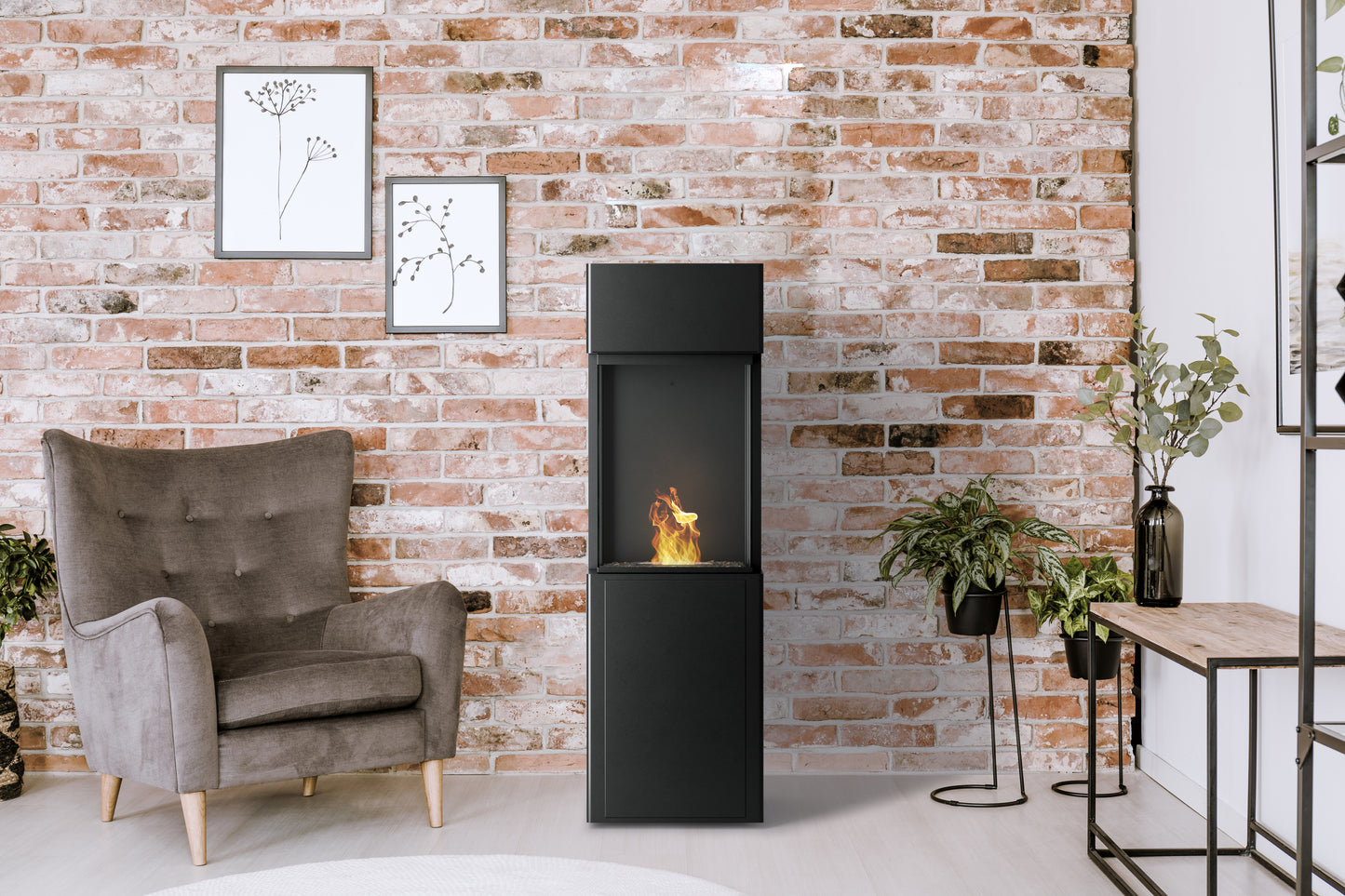 Planika Arcticon | Bioethanol Remote Controlled Indoor Fireplace | Black or White