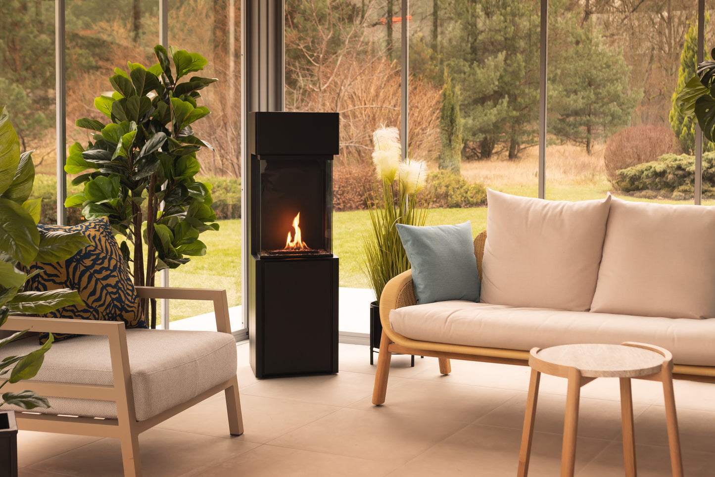 Planika Arcticon | Bioethanol Remote Controlled Indoor Fireplace | Black or White