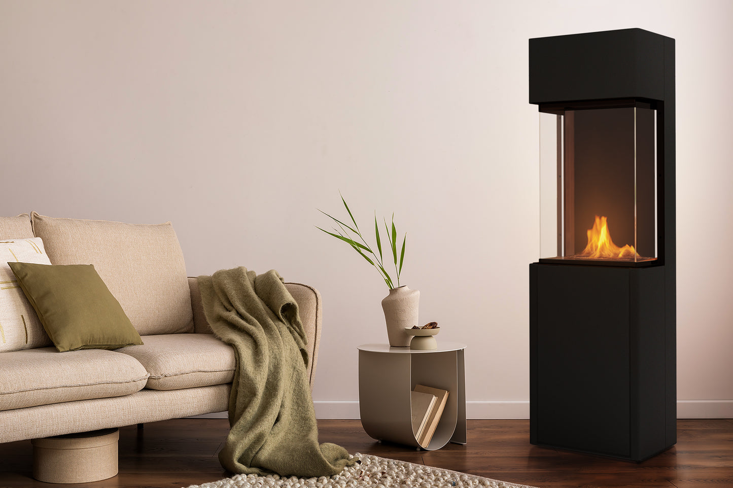 Planika Arcticon | Bioethanol Remote Controlled Indoor Fireplace | Black or White