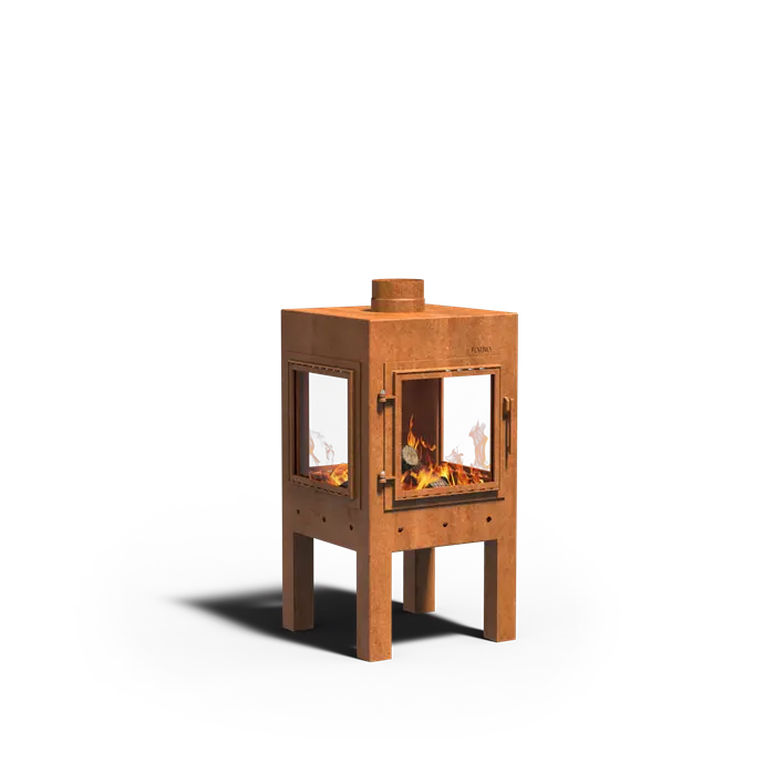 Adezz Digna Outdoor 360 Panoramic Fireplace | Coated or Corten Steel