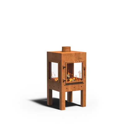 Adezz Digna Outdoor 360 Panoramic Fireplace | Coated or Corten Steel