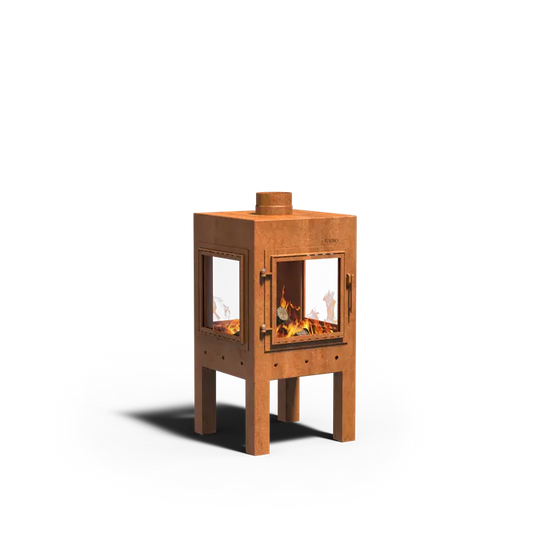 Adezz Digna Outdoor 360 Panoramic Fireplace | Coated or Corten Steel