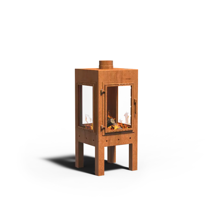 Adezz Digna Outdoor 360 Panoramic Fireplace | Coated or Corten Steel