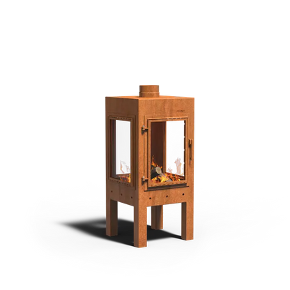 Adezz Digna Outdoor 360 Panoramic Fireplace | Coated or Corten Steel