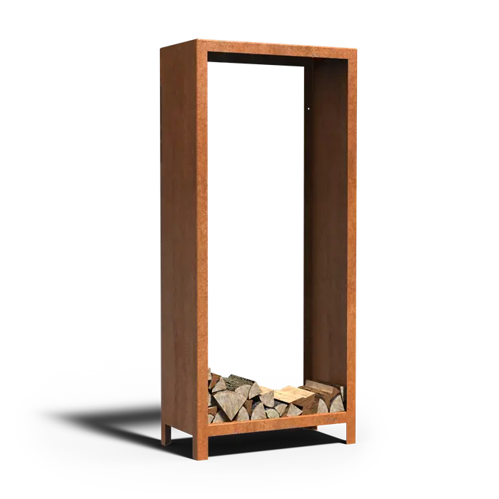 Adezz Outdoor Wood Storage | Corten or Coated Steel | Various Sizes Corten steel 800 x 400 x 1800