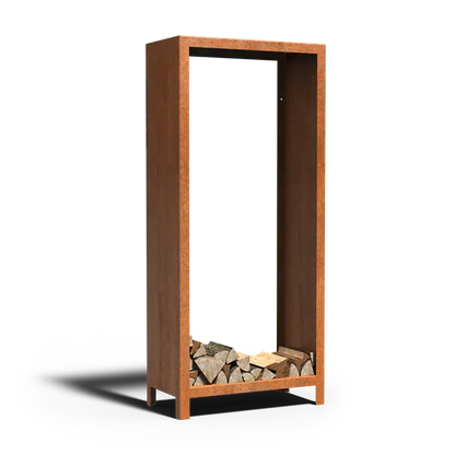Adezz Outdoor Wood Storage | Corten or Coated Steel | Various Sizes Corten steel 800 x 400 x 1800