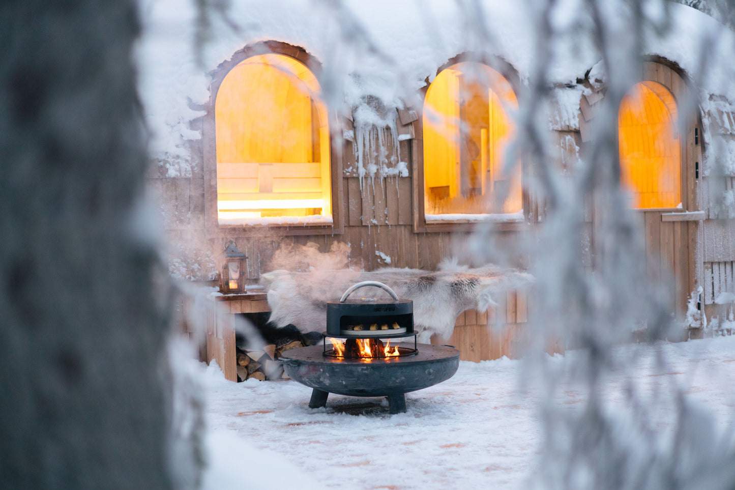 BonFeu BonBowl Plus Corten Steel Firepit lifestyle photo