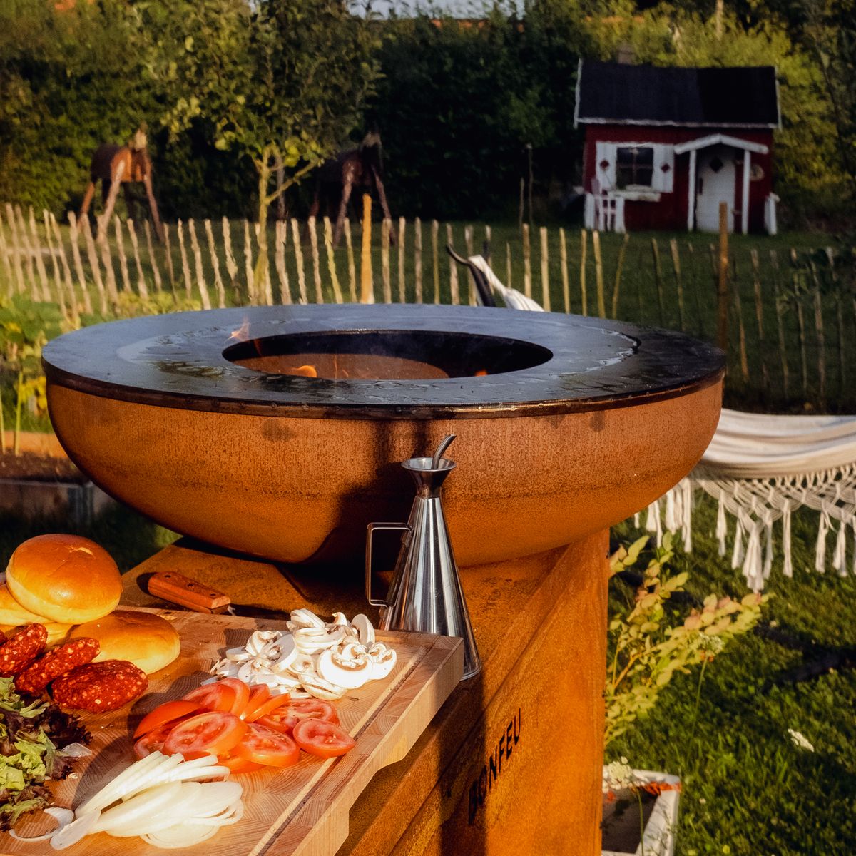 BonFeu BonBiza Island | Outdoor Firepit & Plancha Grill Station